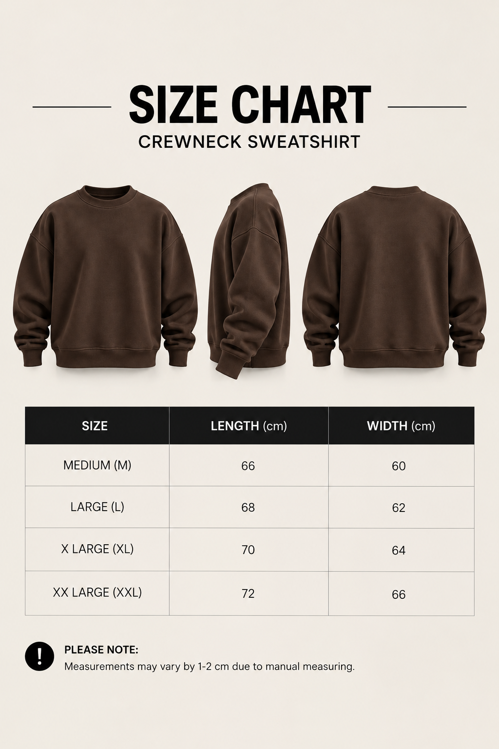 Essential Crewneck Sweatshirt – Brown