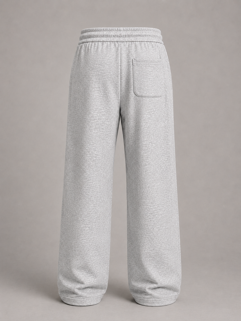 Wide-Leg Fleece Sweatpants - Heather Gray