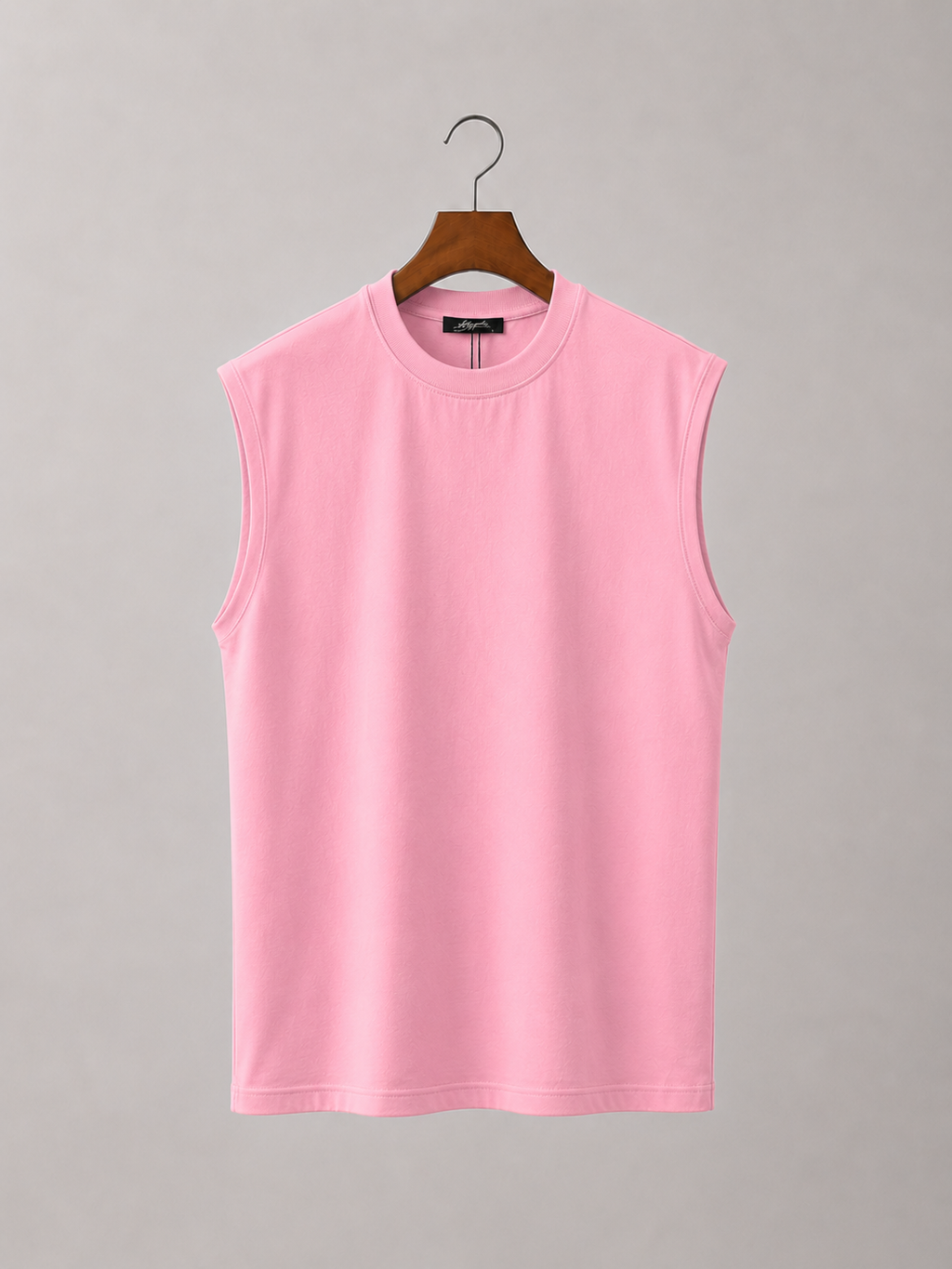 Sleeveless Cotton T-shirt - Pink