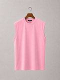 Sleeveless Cotton T-shirt - Pink