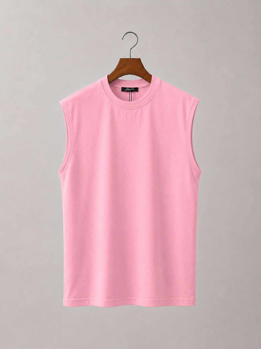 Sleeveless Cotton T-shirt - Pink