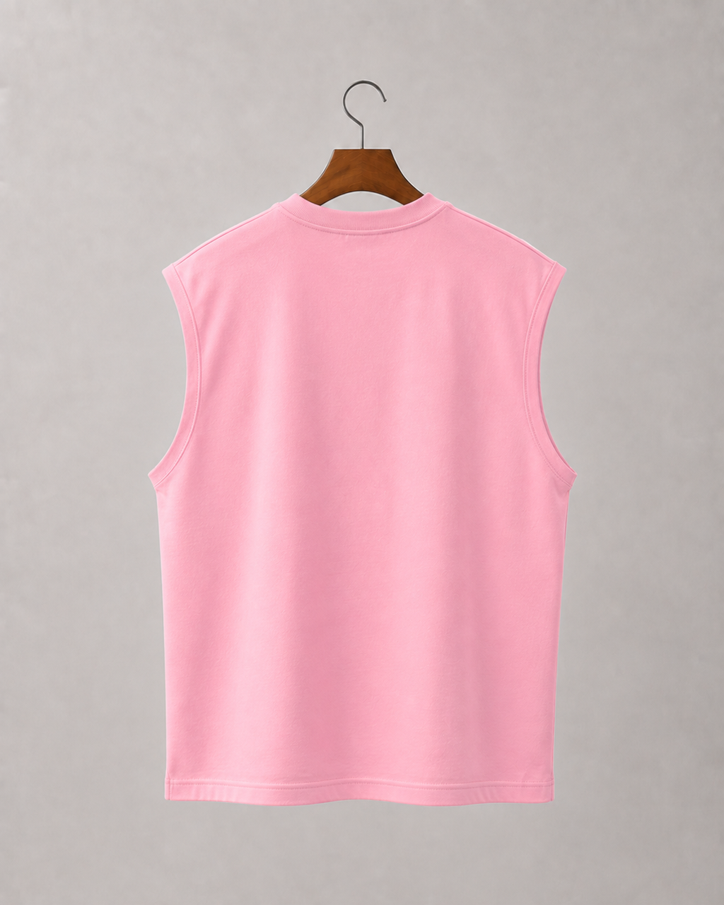 Sleeveless Cotton T-shirt - Pink