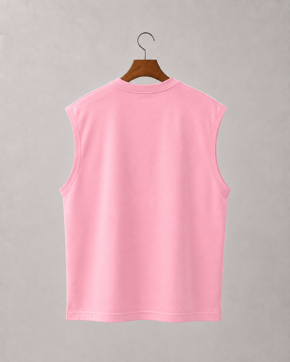 Sleeveless Cotton T-shirt - Pink