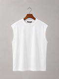 Sleeveless Cotton T-shirt - White