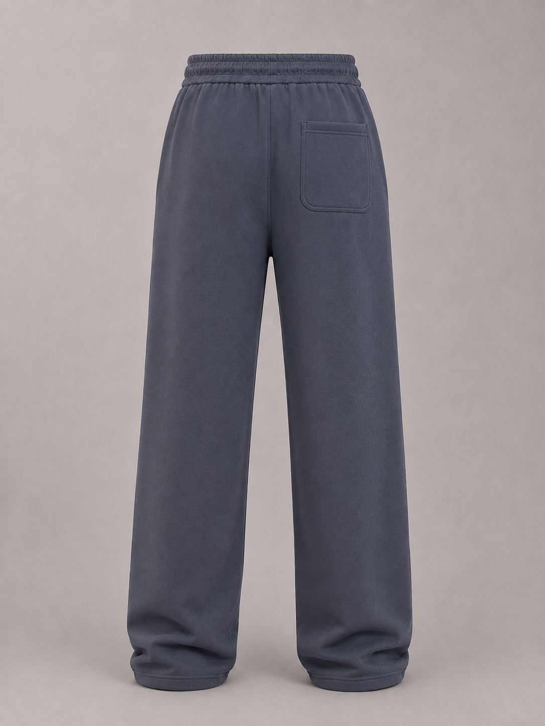 Wide-Leg Fleece Sweatpants - Slate Blue-Gray