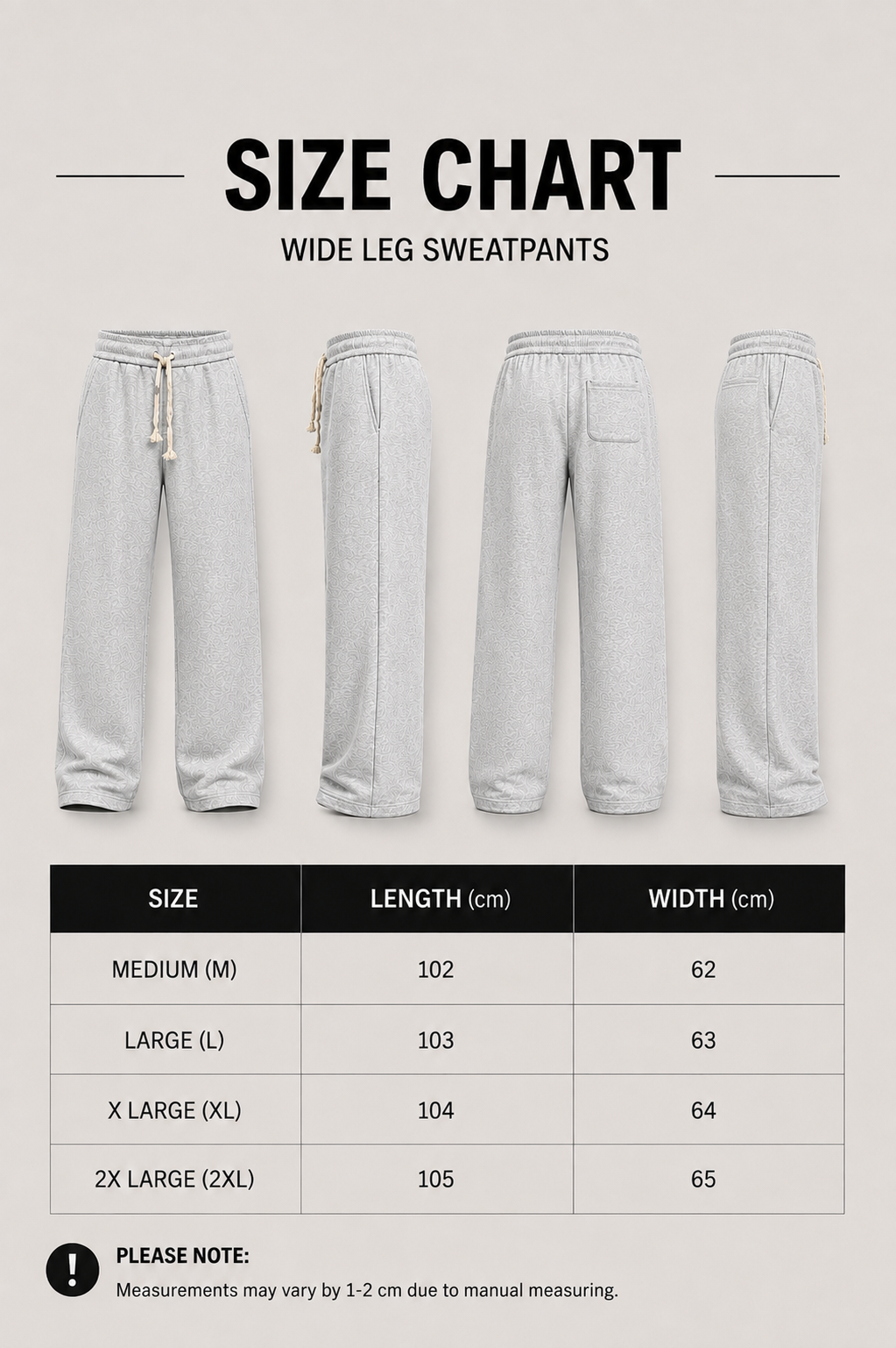 Wide-Leg Fleece Sweatpants - Heather Gray