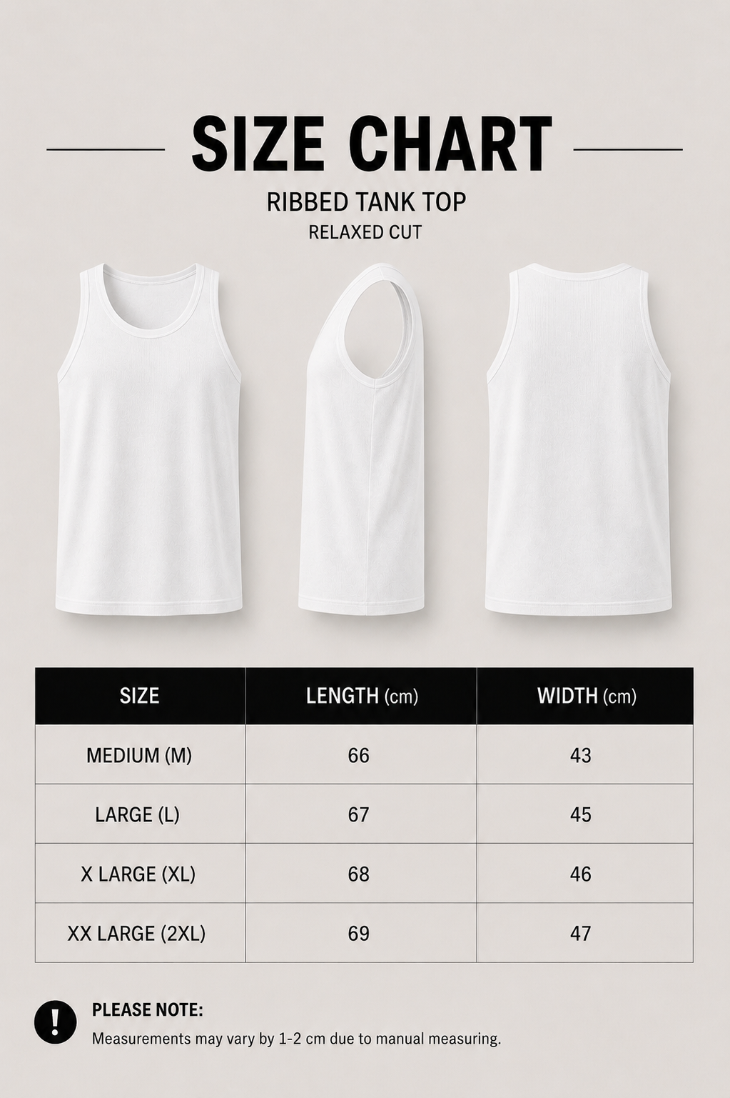 Ribbed Cotton Tank Top - White