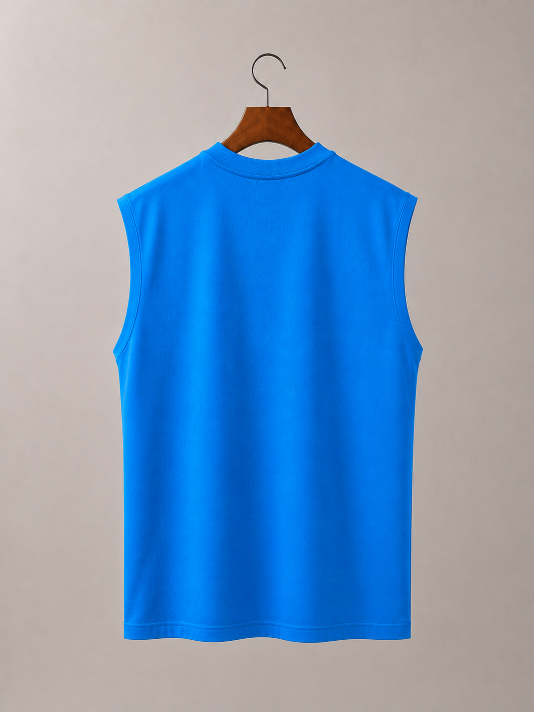 Sleeveless Cotton T-shirt - Blue