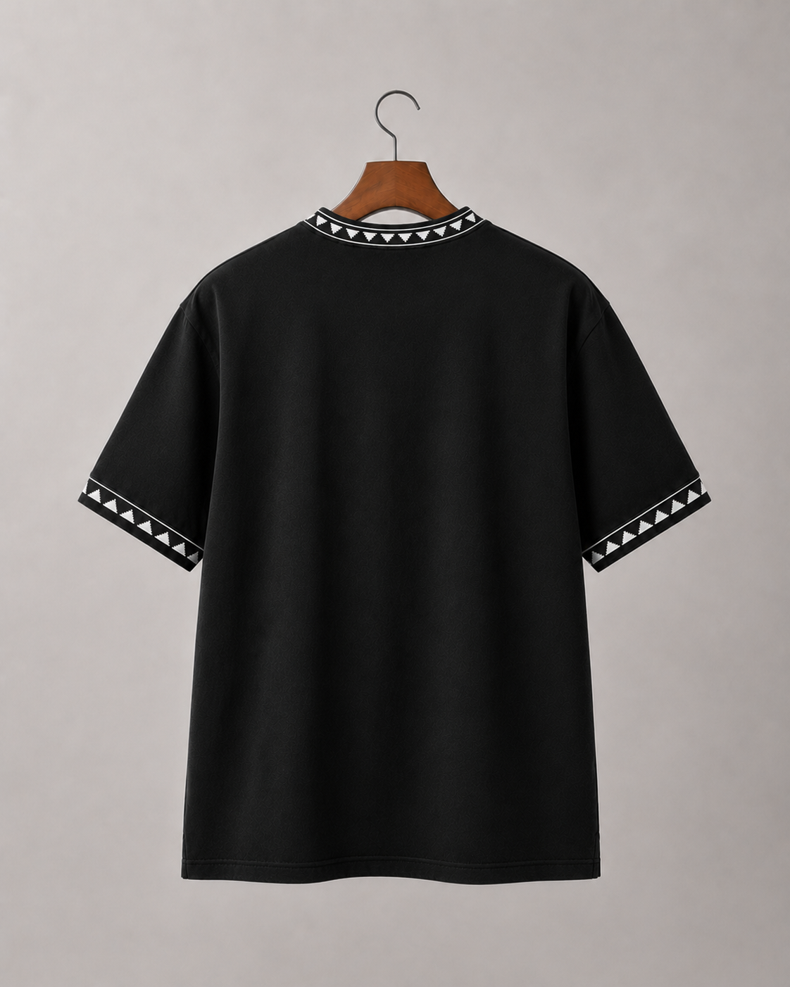 Black Triangle Trim T-Shirt