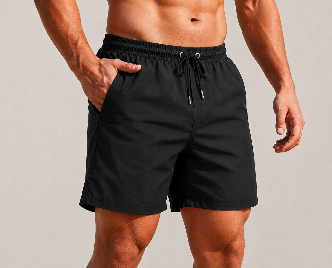 Men's Essential Swim Shorts - Black