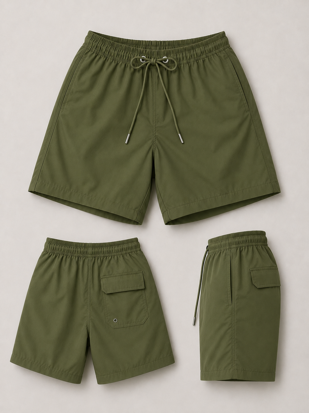 Men's Essential Swim Shorts - Olive Green