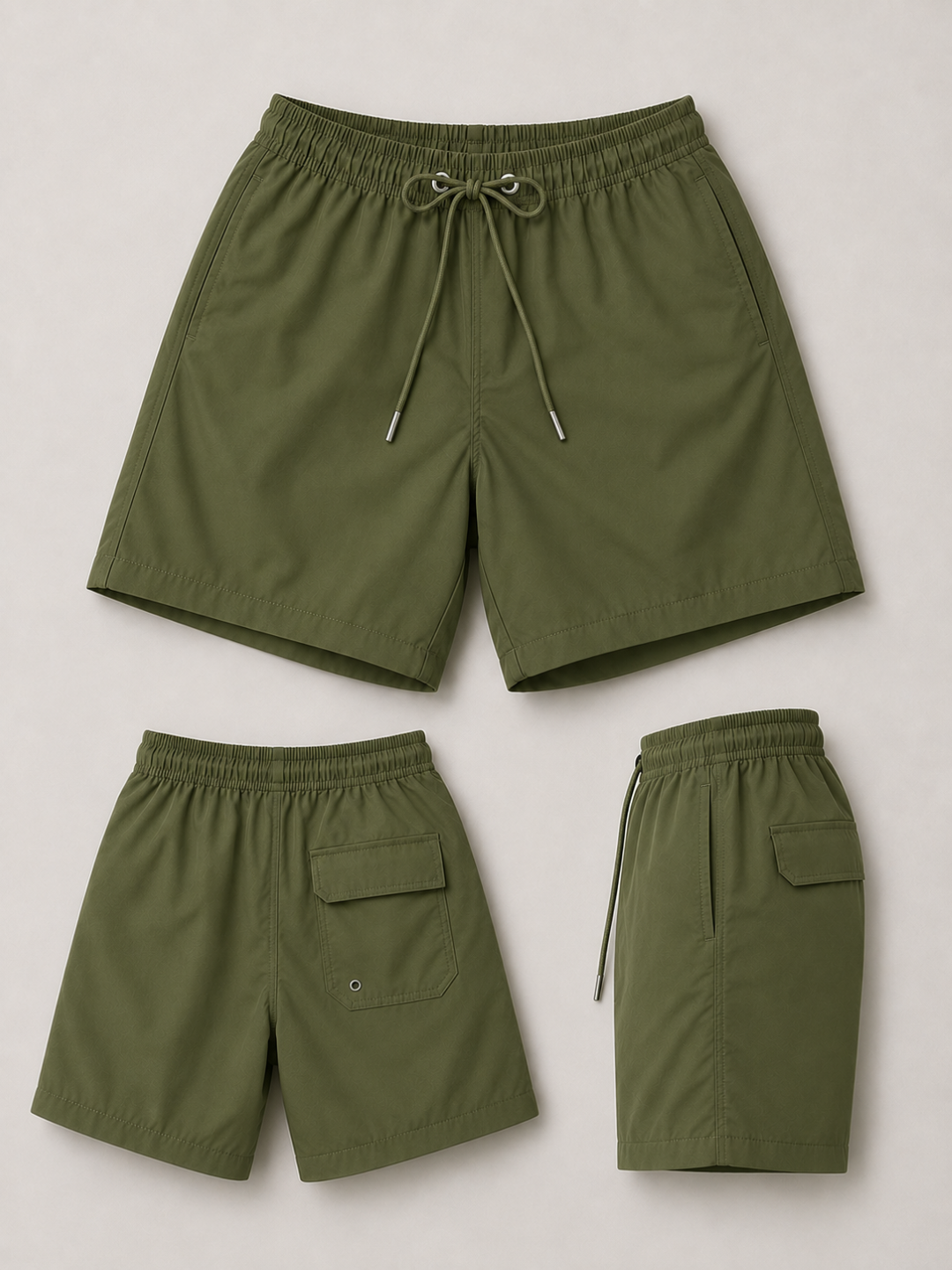 Men's Essential Swim Shorts - Olive Green