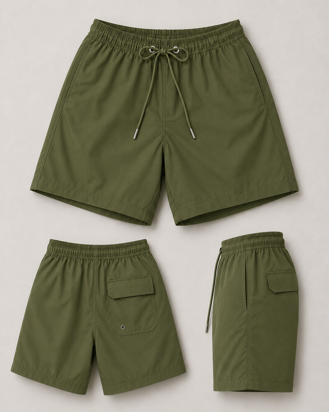 Men's Essential Swim Shorts - Olive Green