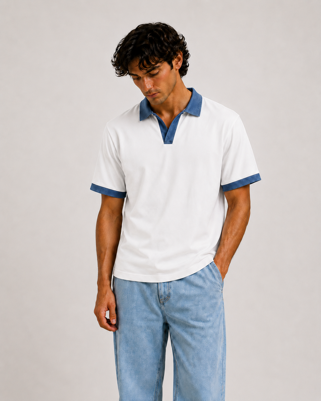 White-Jeans Polo