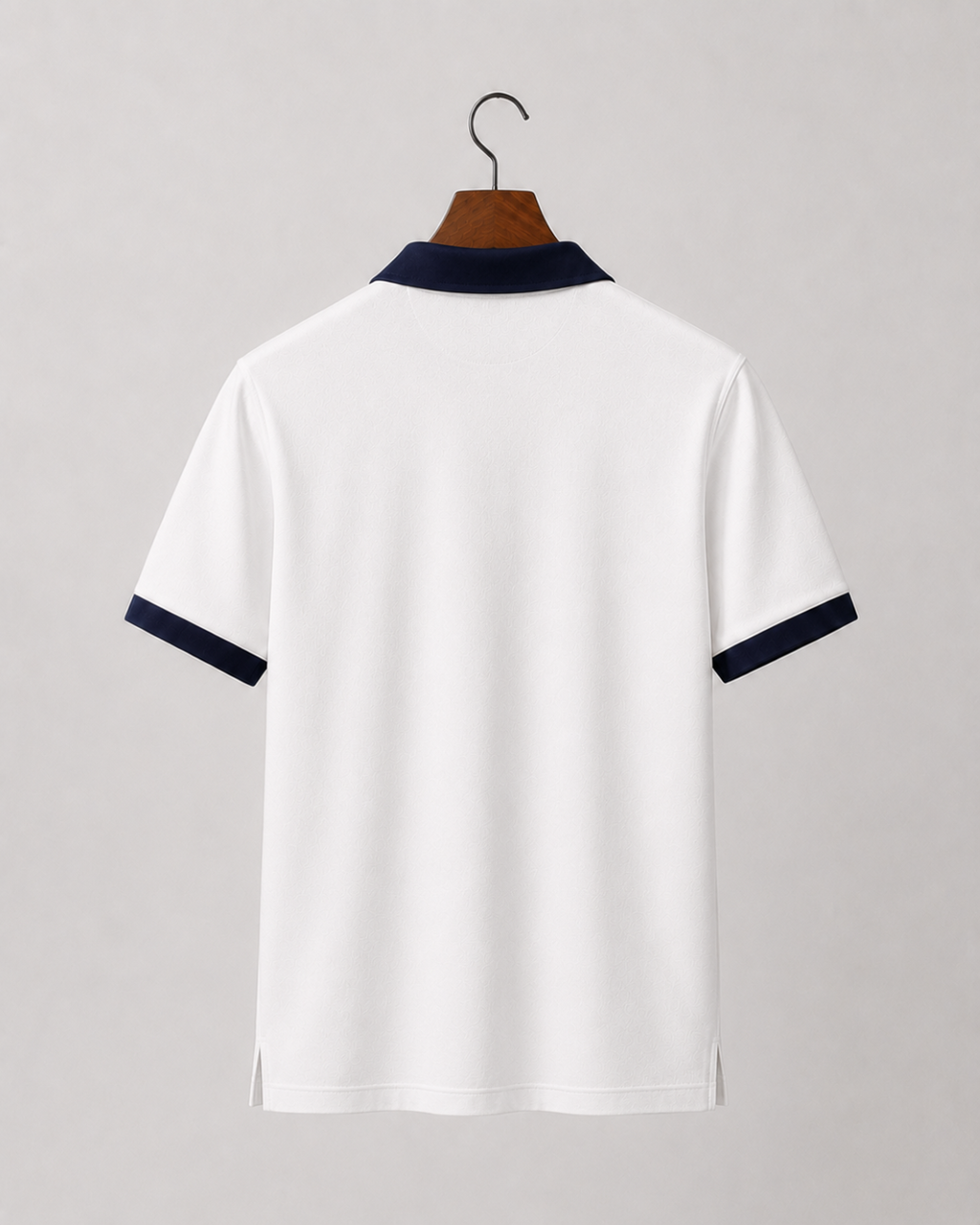 White Navy Polo