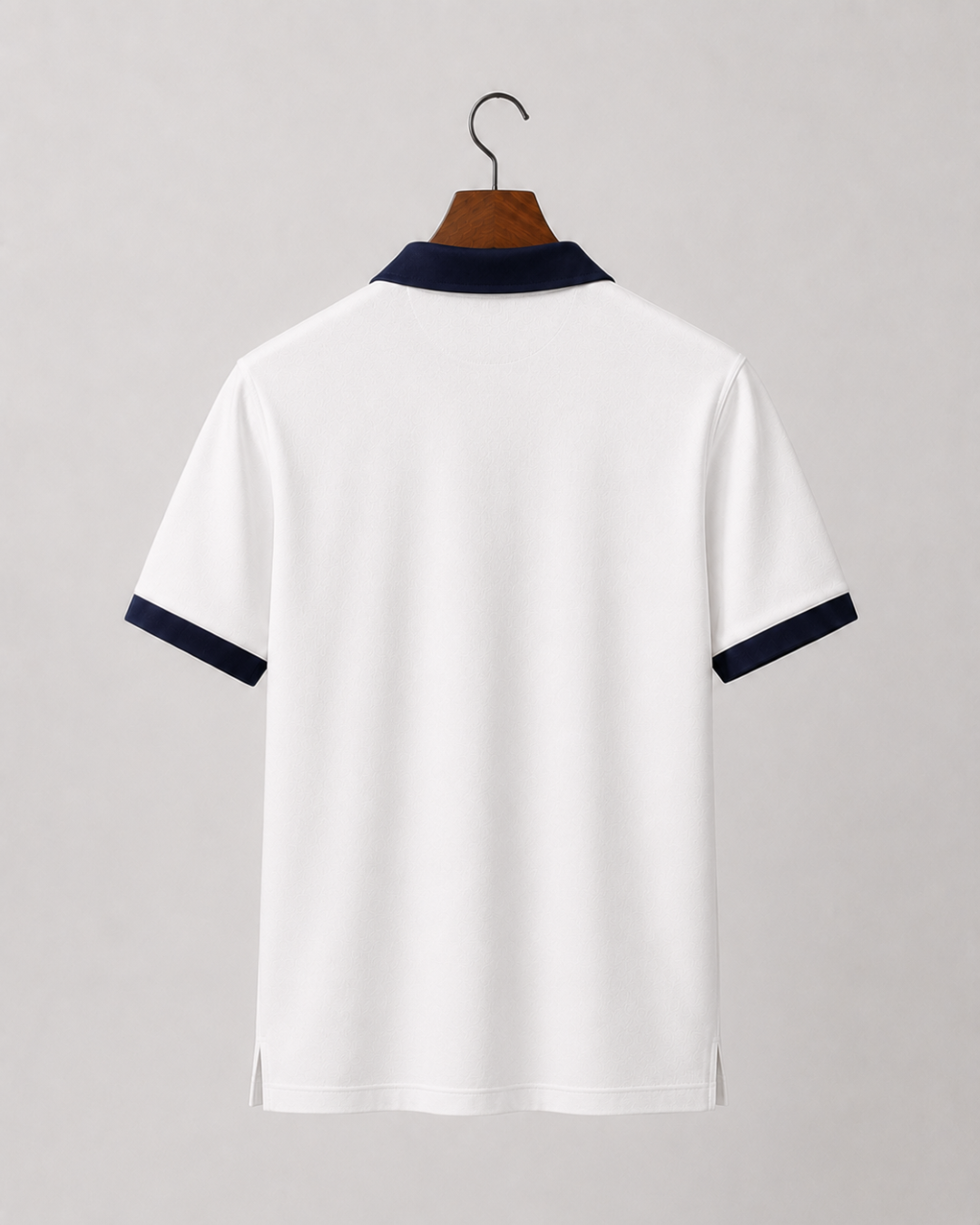 White Navy Polo