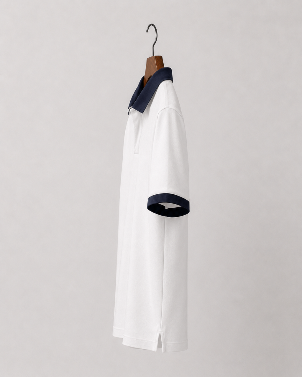 White Navy Polo