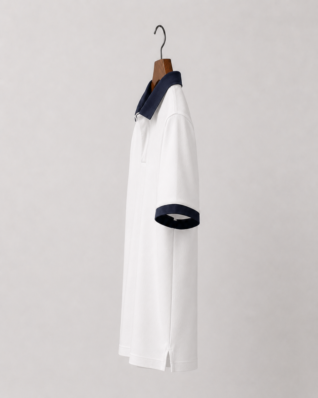 White Navy Polo