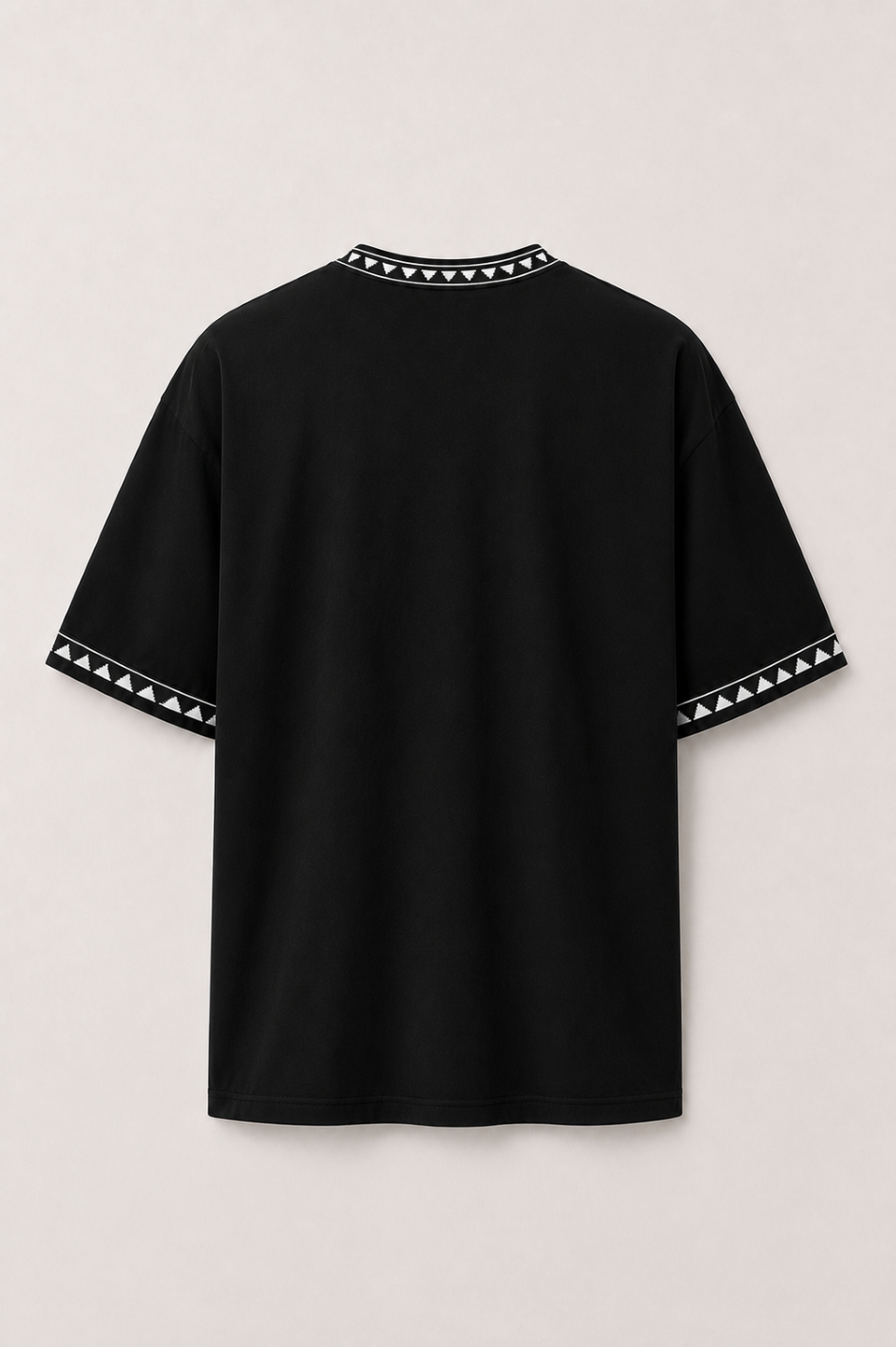 Black Triangle Trim T-Shirt