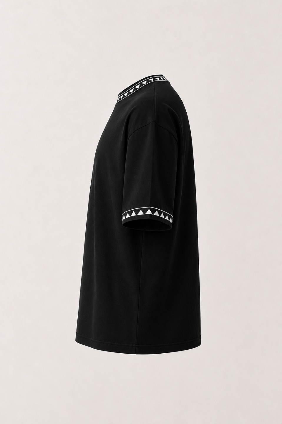 Black Triangle Trim T-Shirt