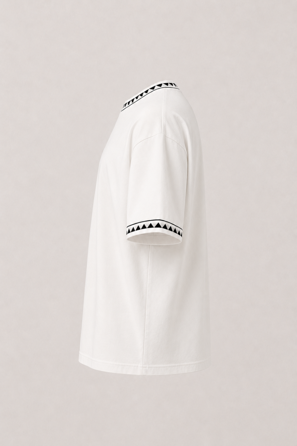 White Triangle Trim T-Shirt