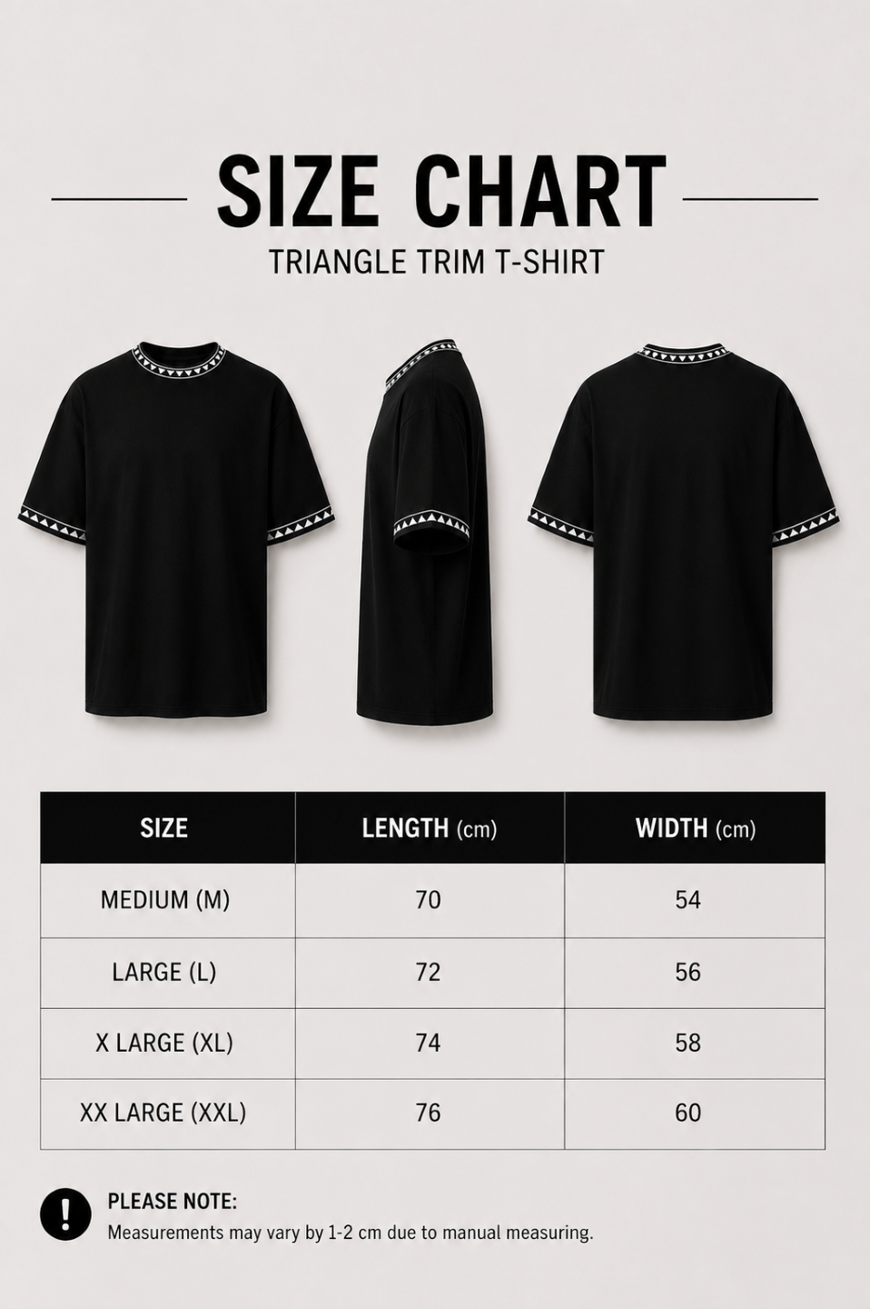 Black Triangle Trim T-Shirt