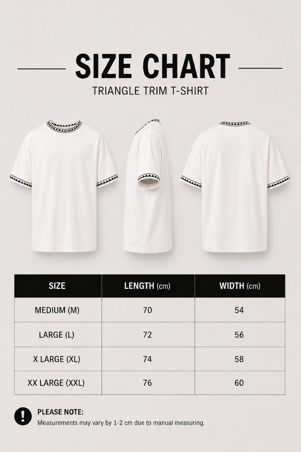 White Triangle Trim T-Shirt