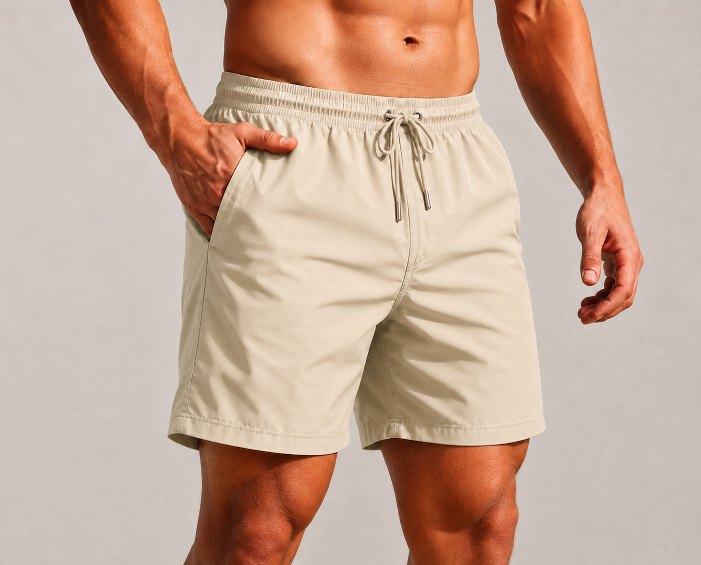 Men's Essential Swim Shorts - Biege