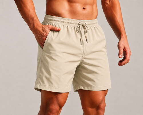Men's Essential Swim Shorts - Biege