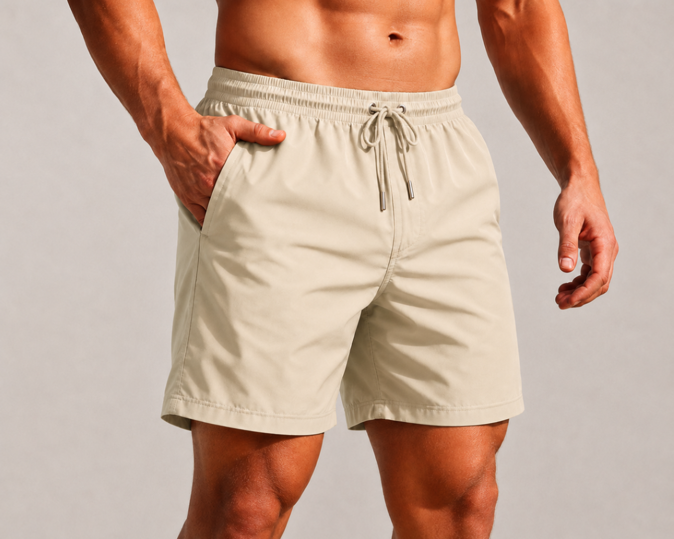 Men's Essential Swim Shorts - Biege