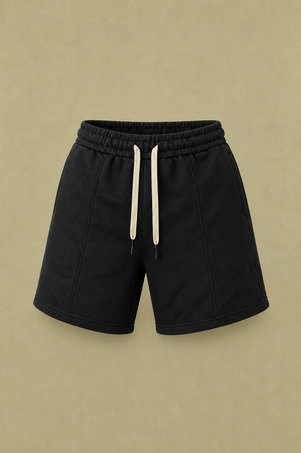 Premium Fleece Sweat Shorts – Black