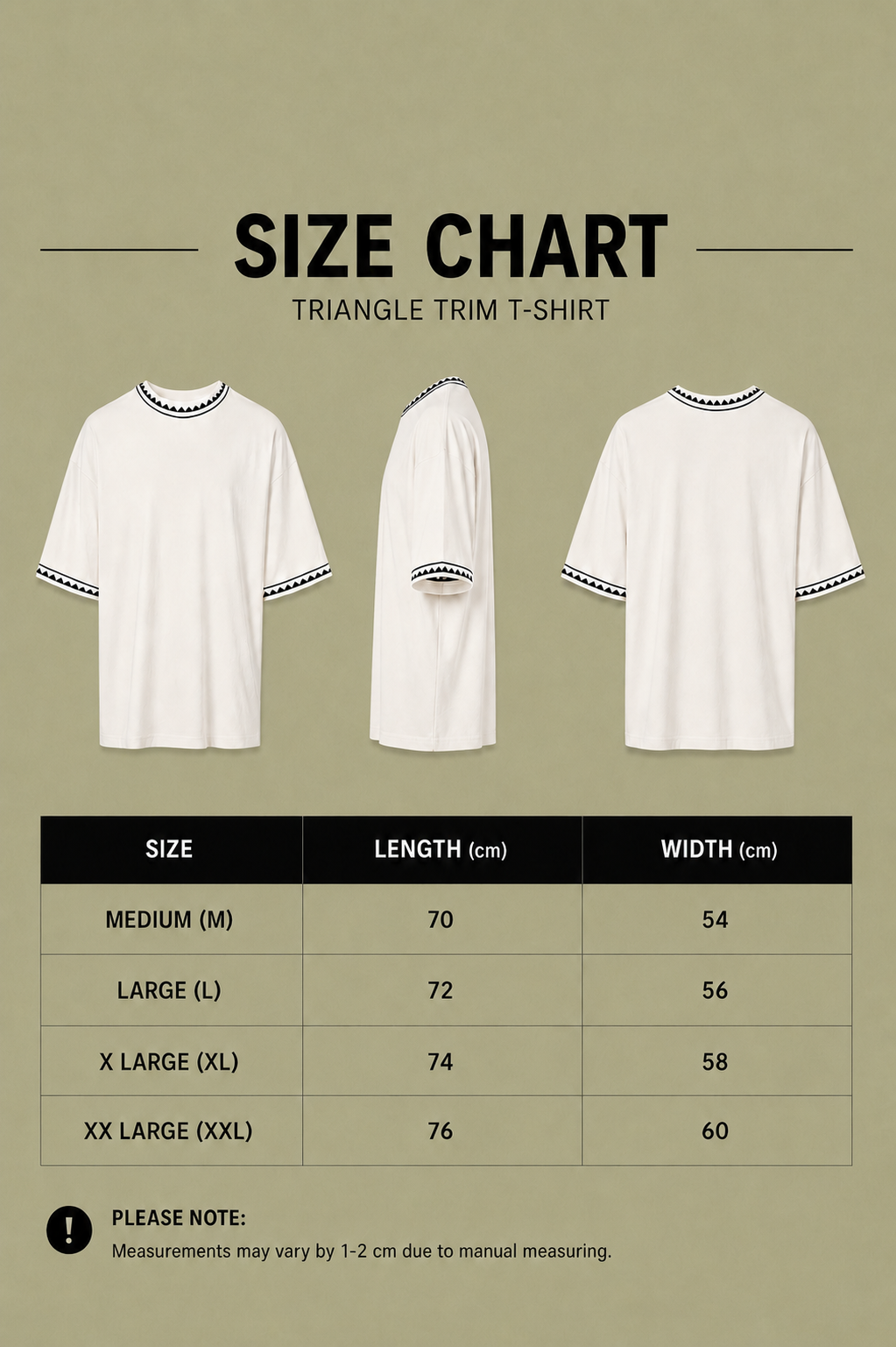 White Triangle Trim T-Shirt