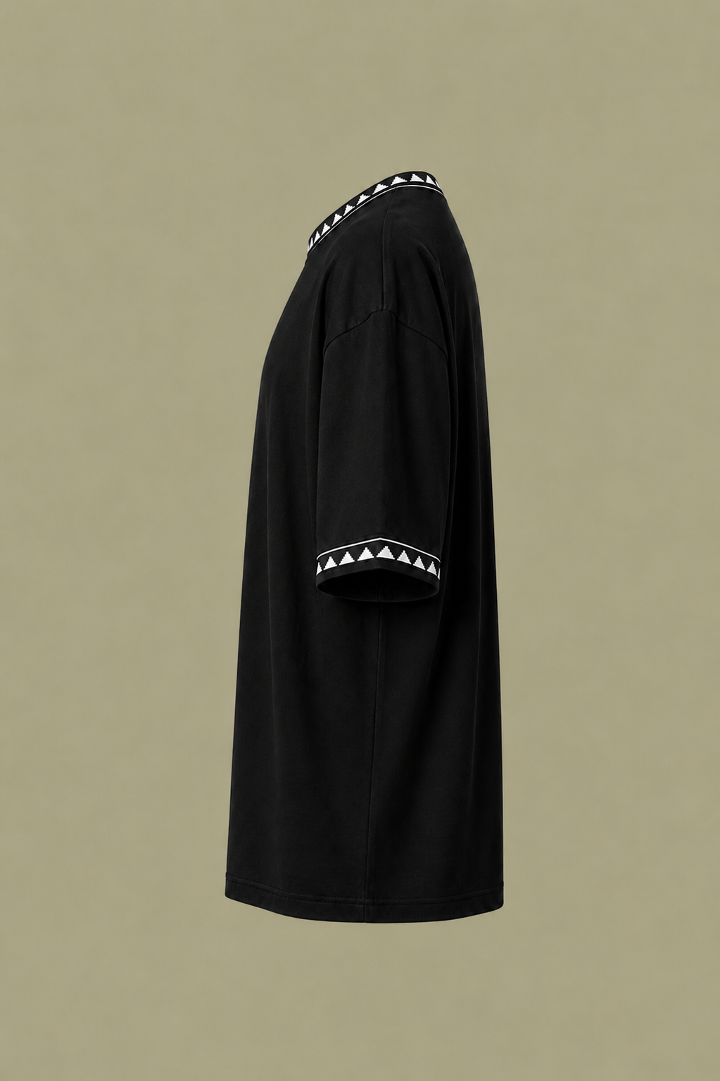 Black Triangle Trim T-Shirt