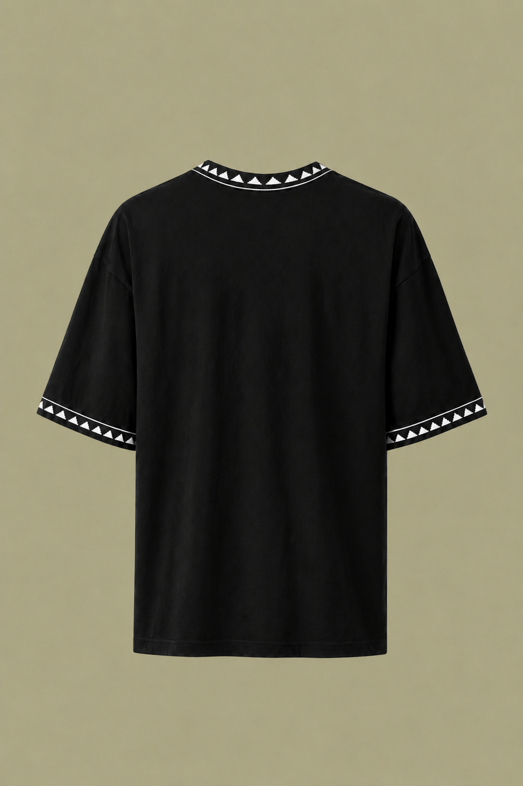 Black Triangle Trim T-Shirt