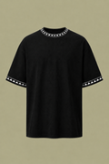 Black Triangle Trim T-Shirt