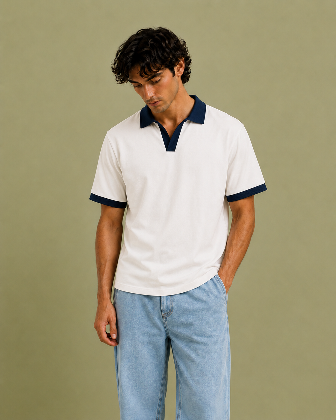 White Midnight Edge Polo