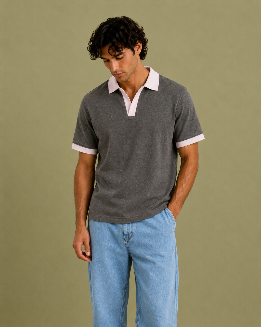 Light-Grey Jeans Midnight Edge Polo