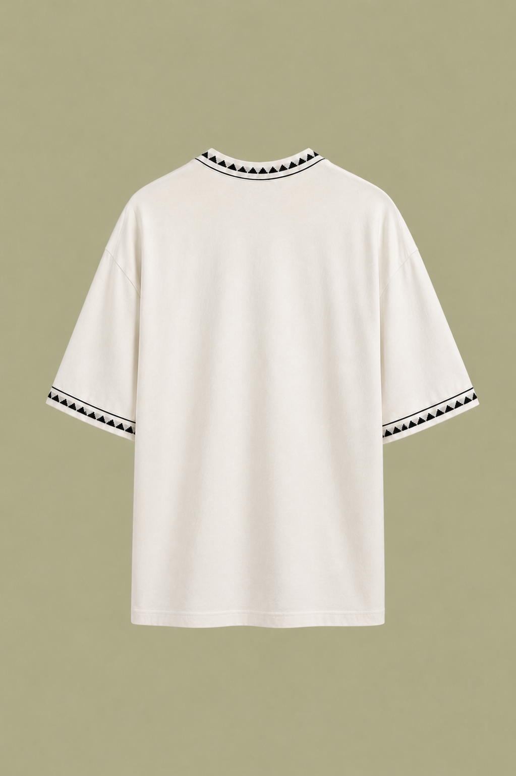 White Triangle Trim T-Shirt