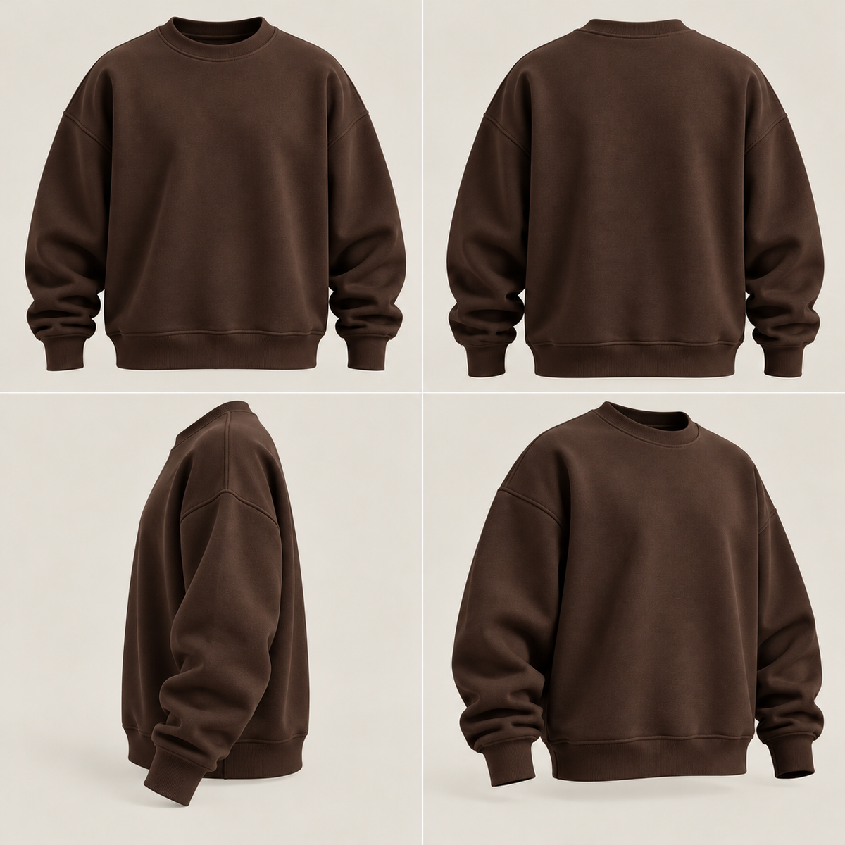 Essential Crewneck Sweatshirt – Brown