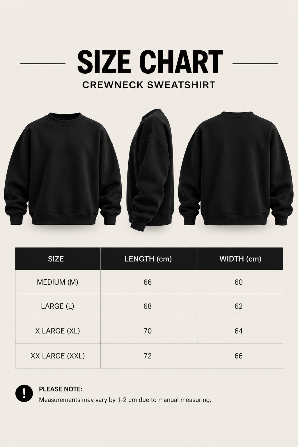 Essential Crewneck Sweatshirt – Black