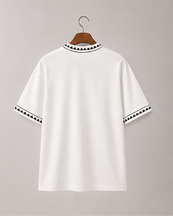 White Triangle Trim T-Shirt