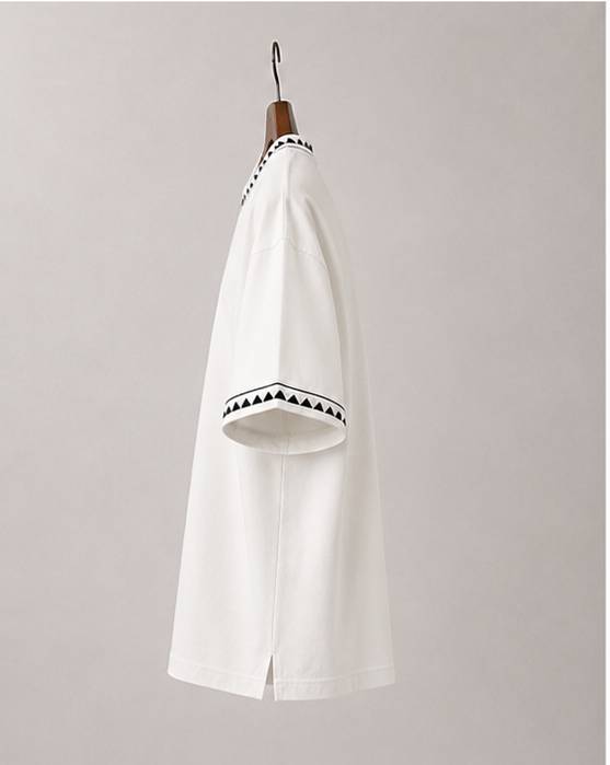 White Triangle Trim T-Shirt