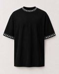 Black Triangle Trim T-Shirt