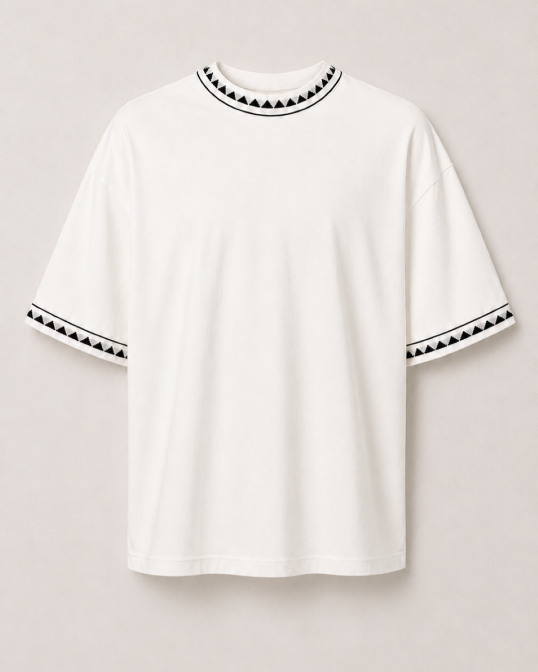 White Triangle Trim T-Shirt